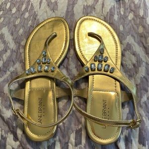 Lane Bryant Gold 10.5 sandal